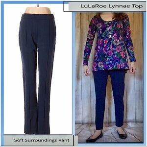 Soft Surroundings navy blue casual pants